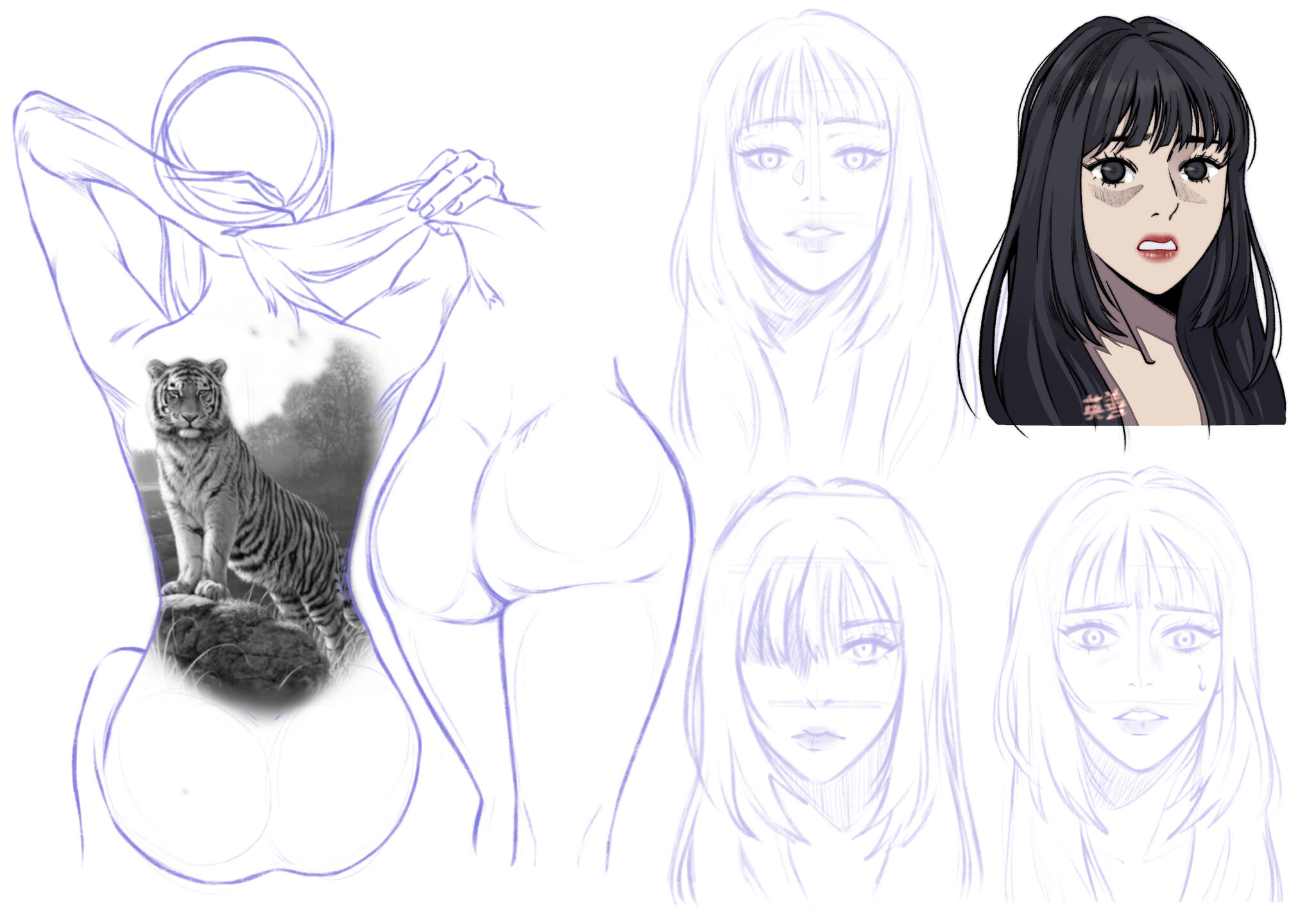 expressions with rendered sample